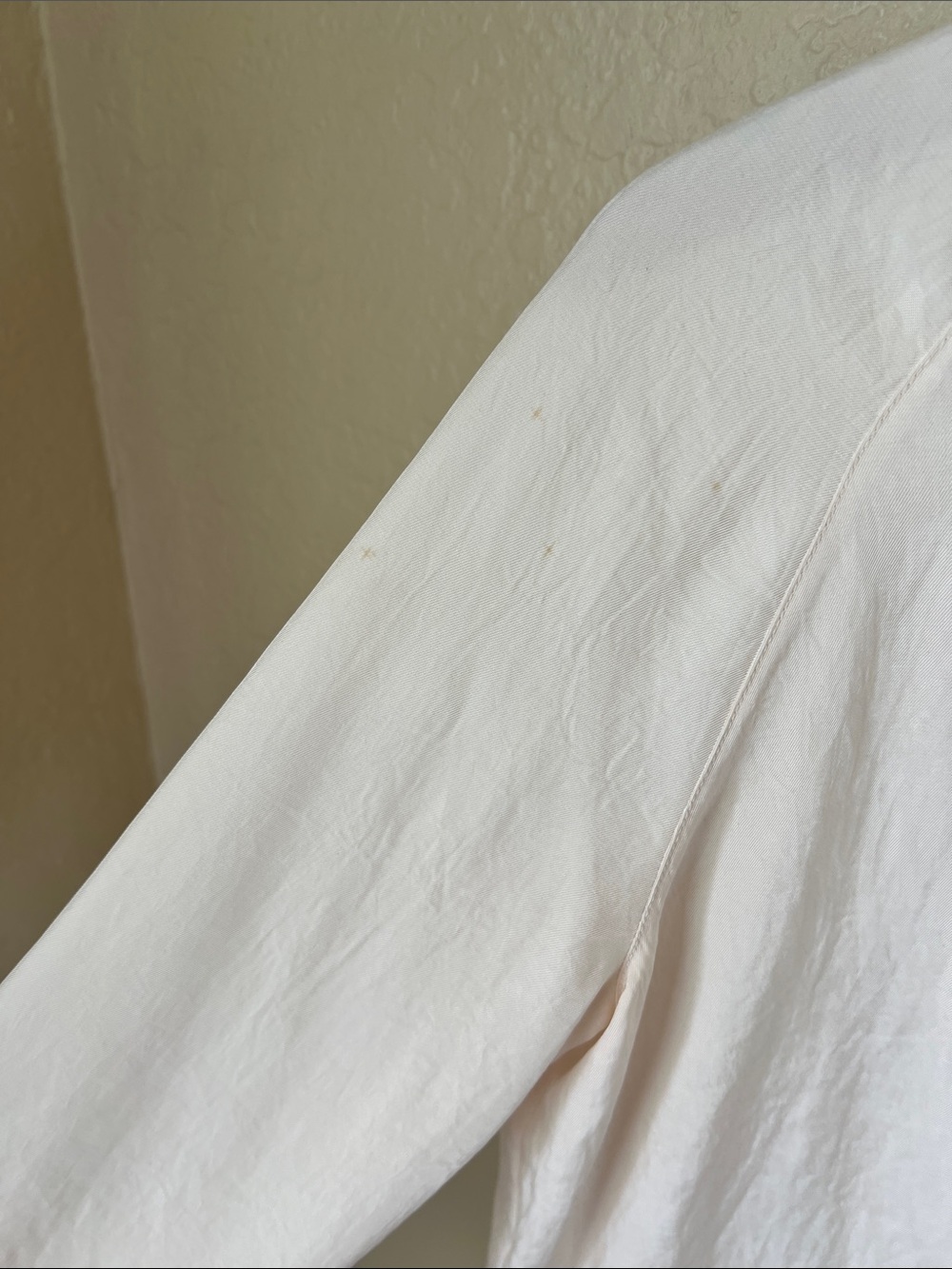Vince cream long sleeve crew neck blouse S - Picture 5 of 8